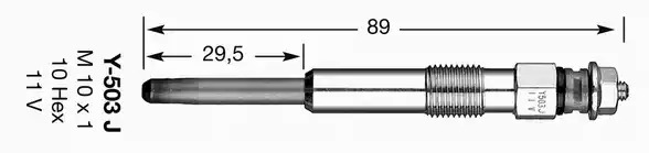 Свеча накаливания NGK 1009 (Y-503J, D-Power 10, DP10)